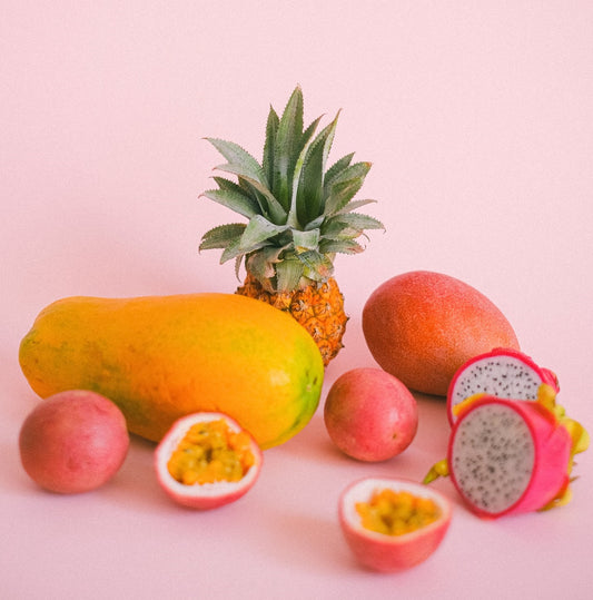 Exotic fruits variety assortment