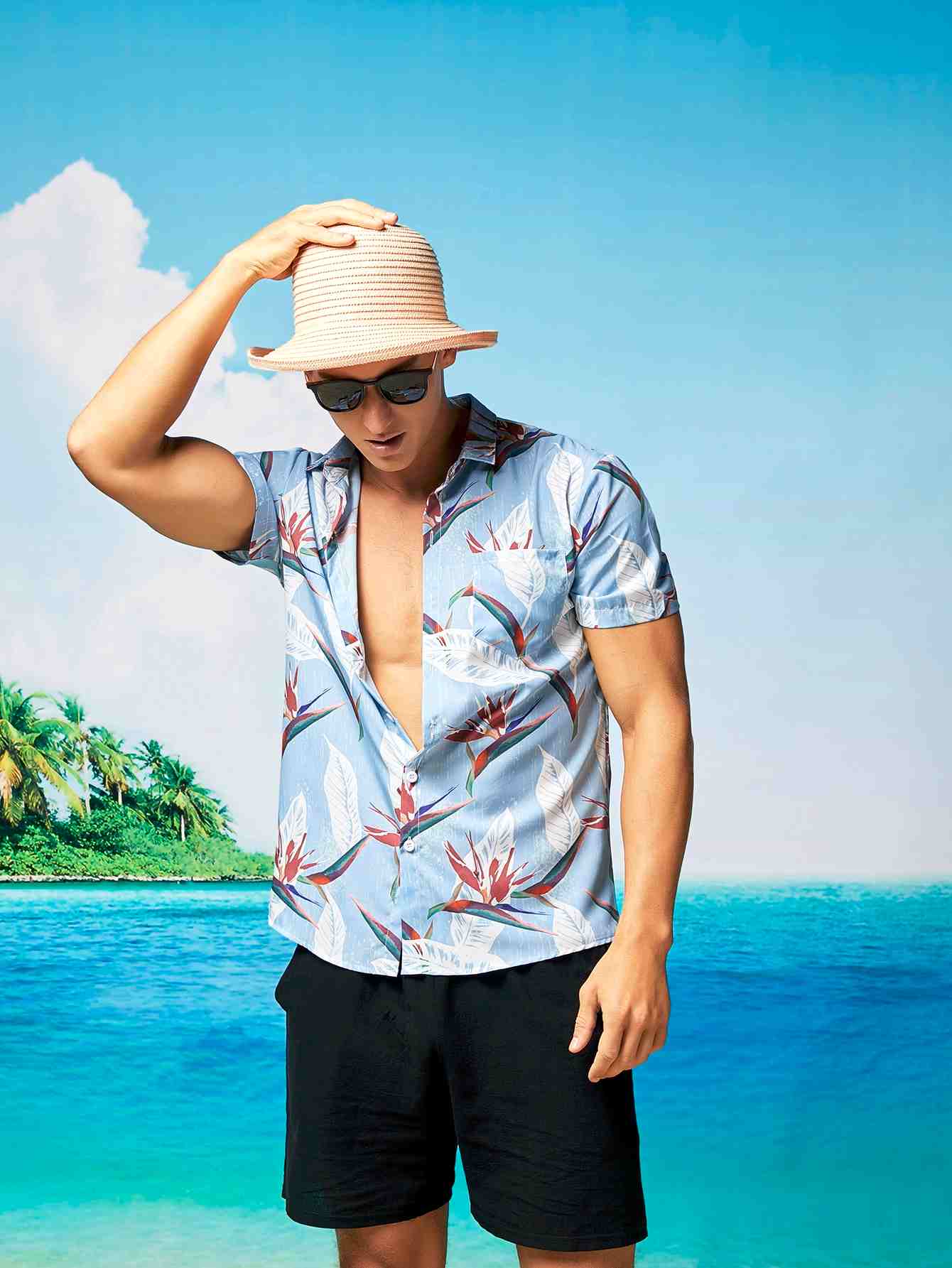 Chemise De Pêche Realtree Homme, Manches Longues, Camouflage Bleu Vague, Taille XXL, Idéale Pour La Plage Ou L'océan