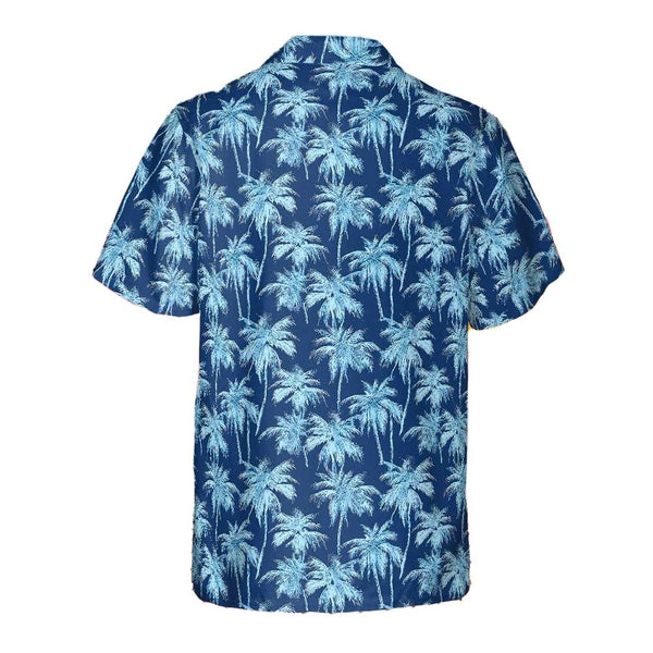 Chemise Lin Imprimé palmier Manche Courte