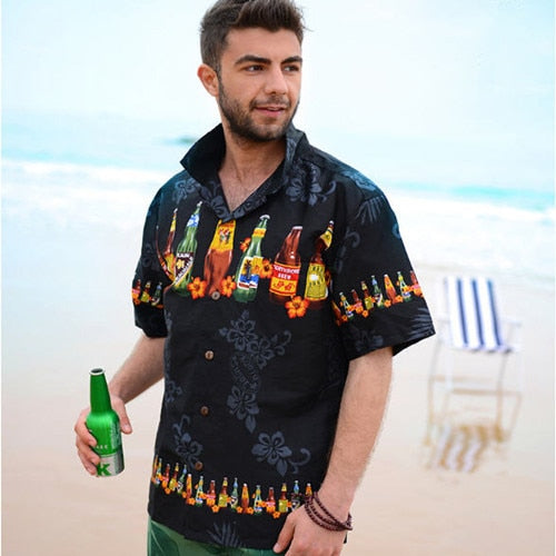 CHEMISE DE PLAGE NOIRE BEACH PARTY