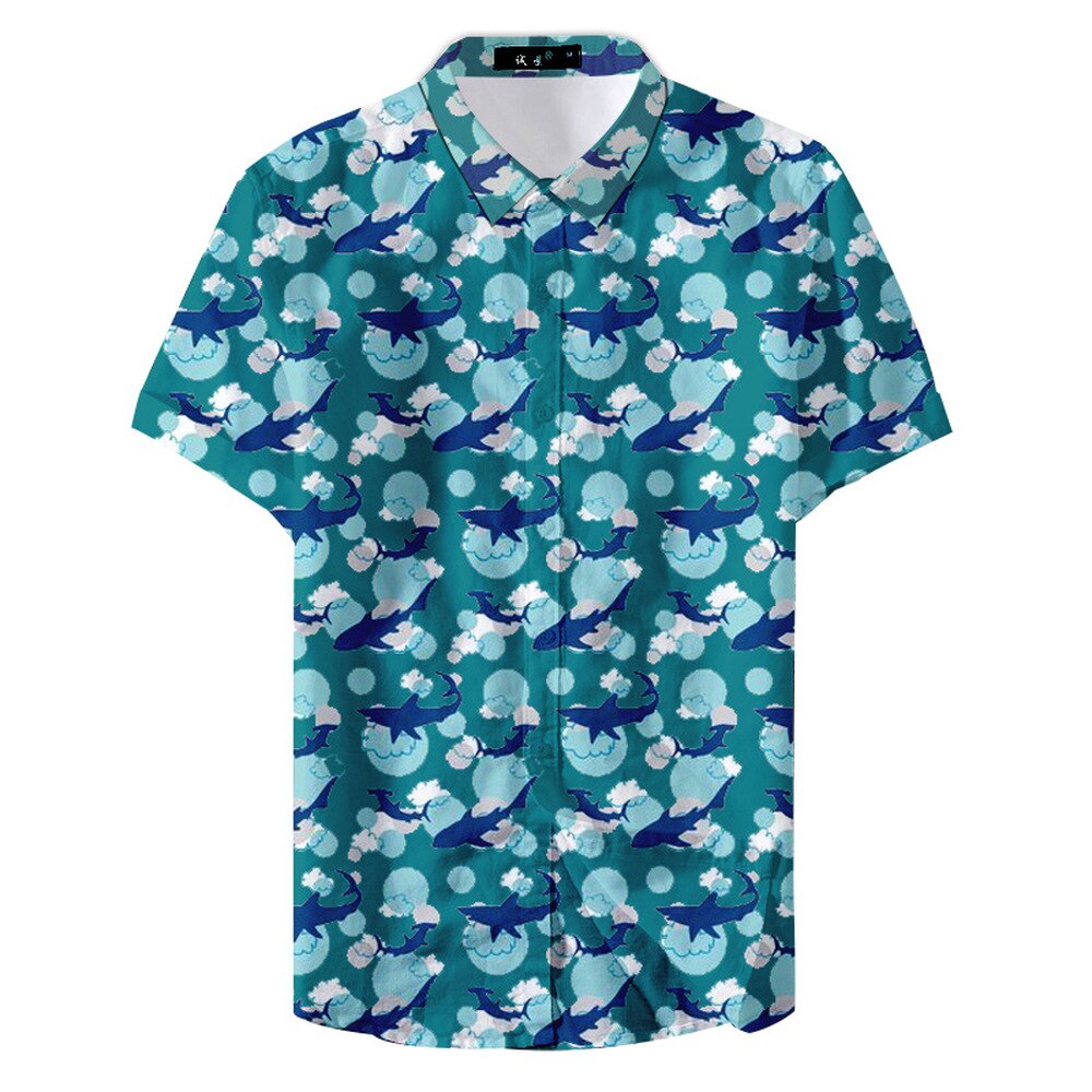 CHEMISE SURF TURQUOISE OCEAN SHARK