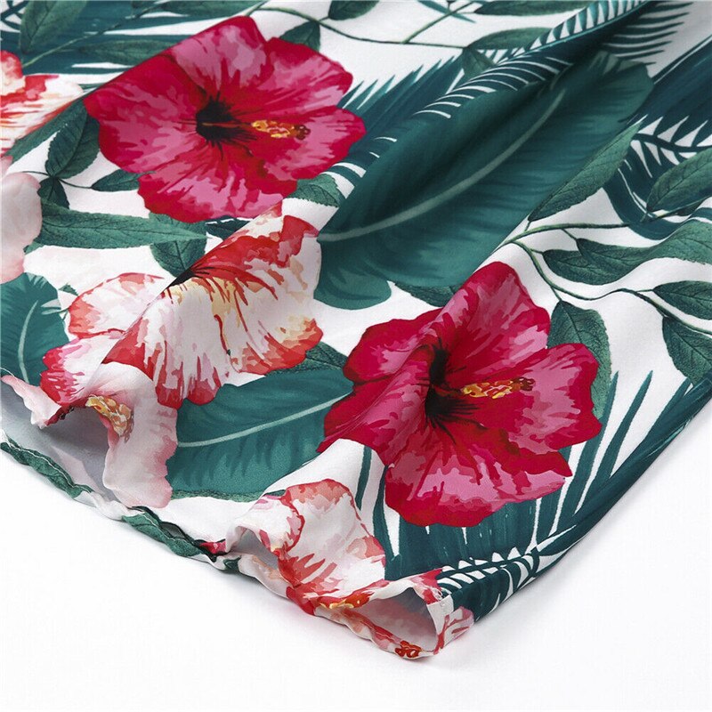 ROBE TROPICALE FEUILLES DE PALMIERS