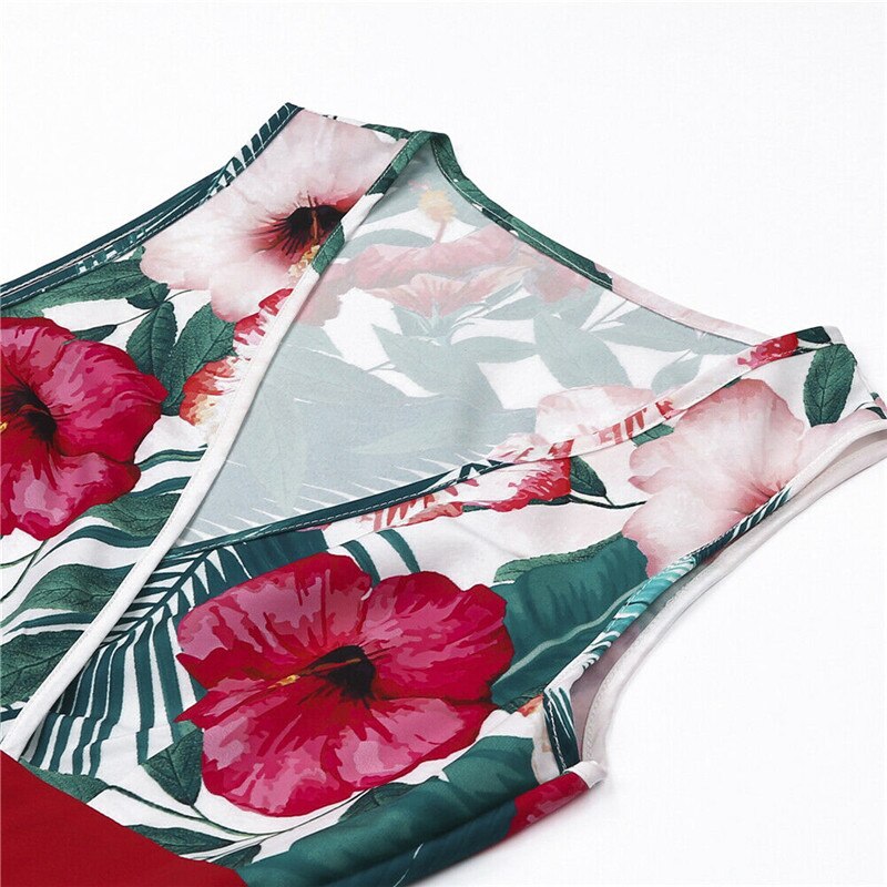 ROBE TROPICALE FEUILLES DE PALMIERS