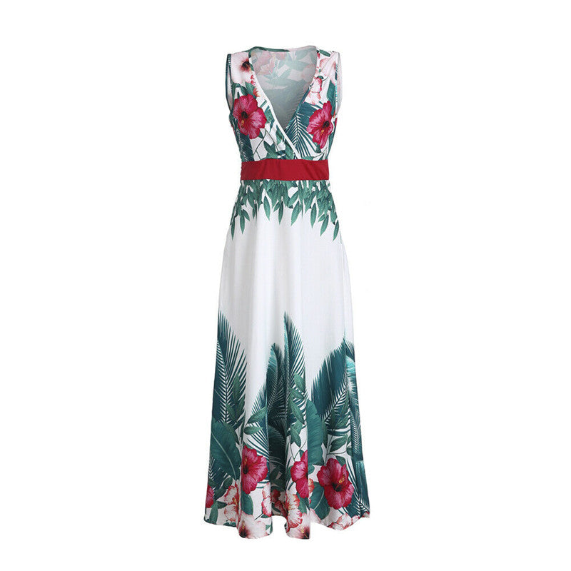 ROBE TROPICALE FEUILLES DE PALMIERS