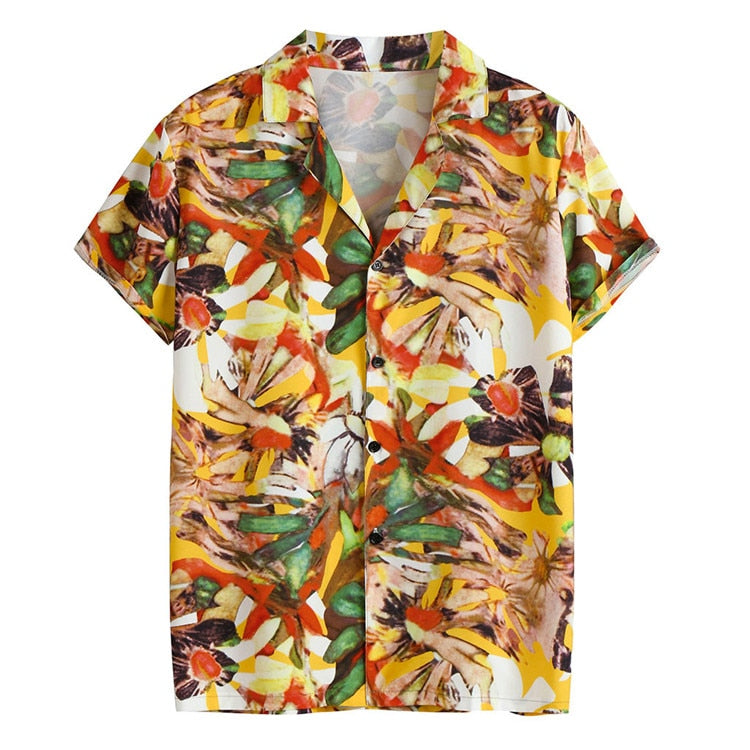 CHEMISE À FLEURS COLORÉE
