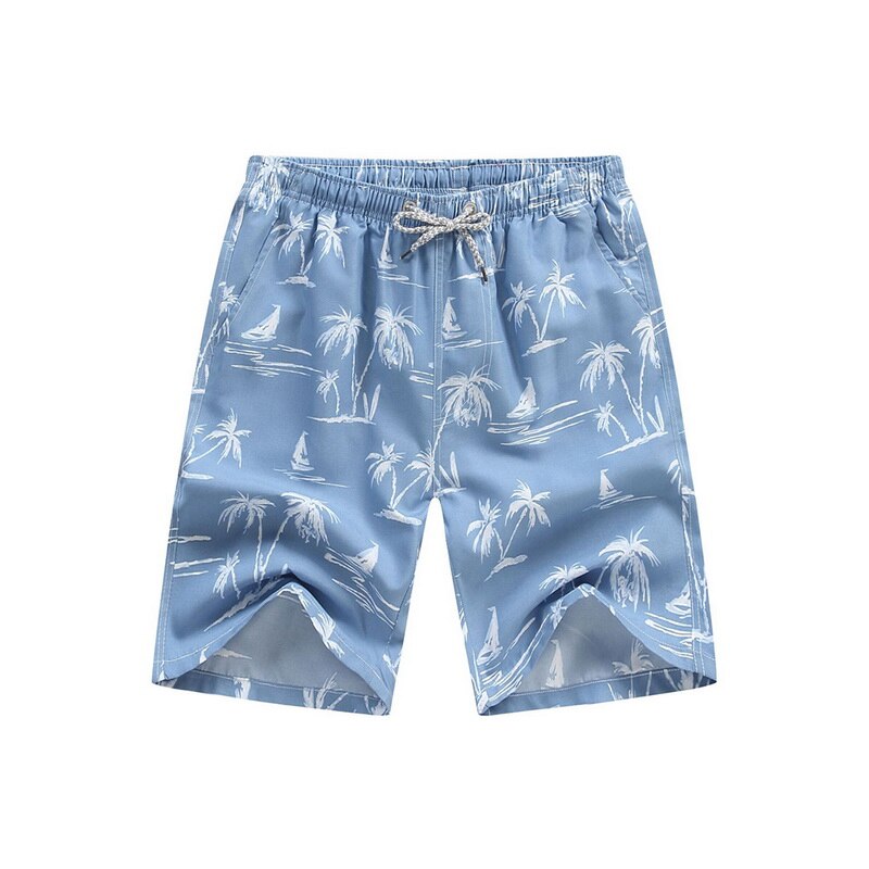 SHORT DE BAIN PALMIER BLEU CIEL