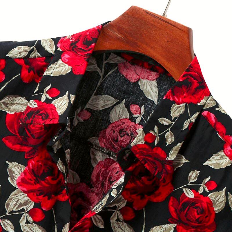 chemise à fleurs rose & love