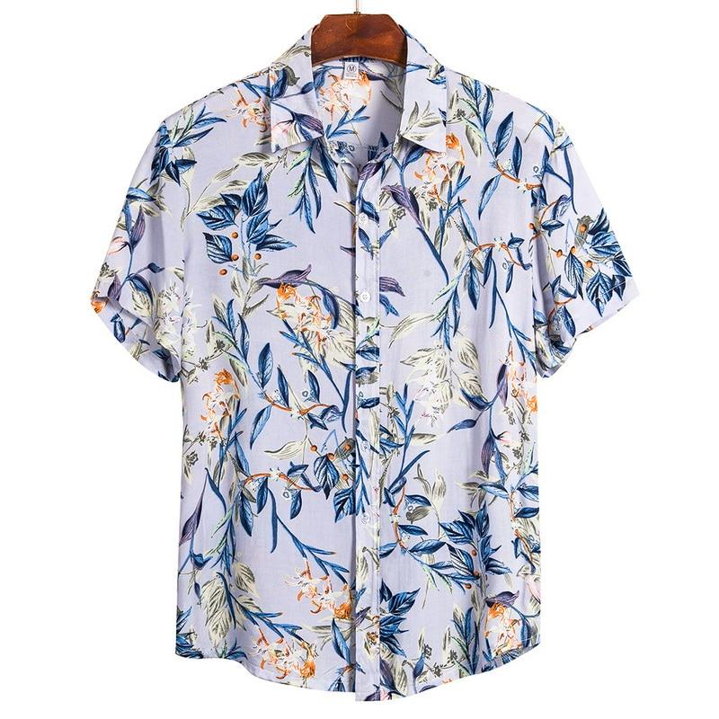 chemise à fleurs vintage bleu