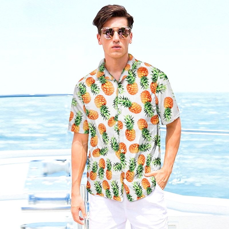 chemise ananas blanche design