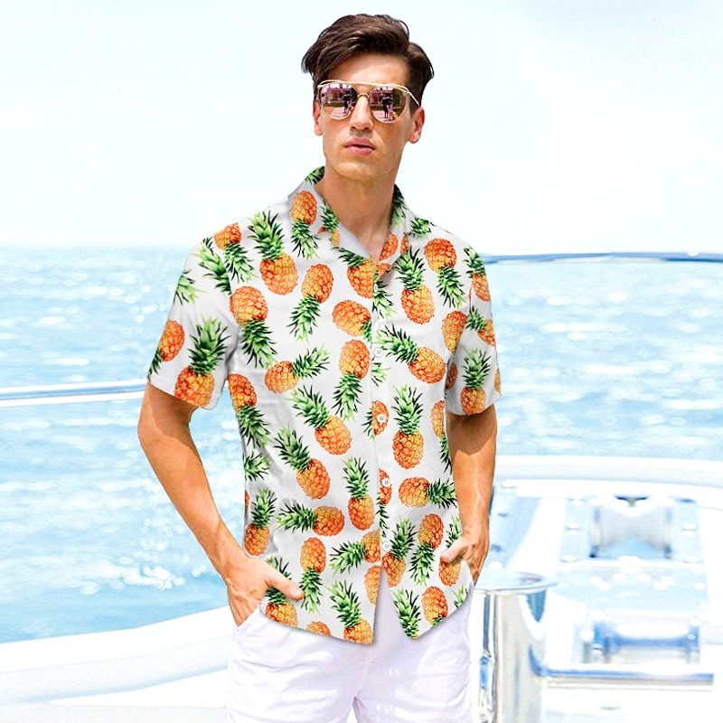 chemise ananas blanche design