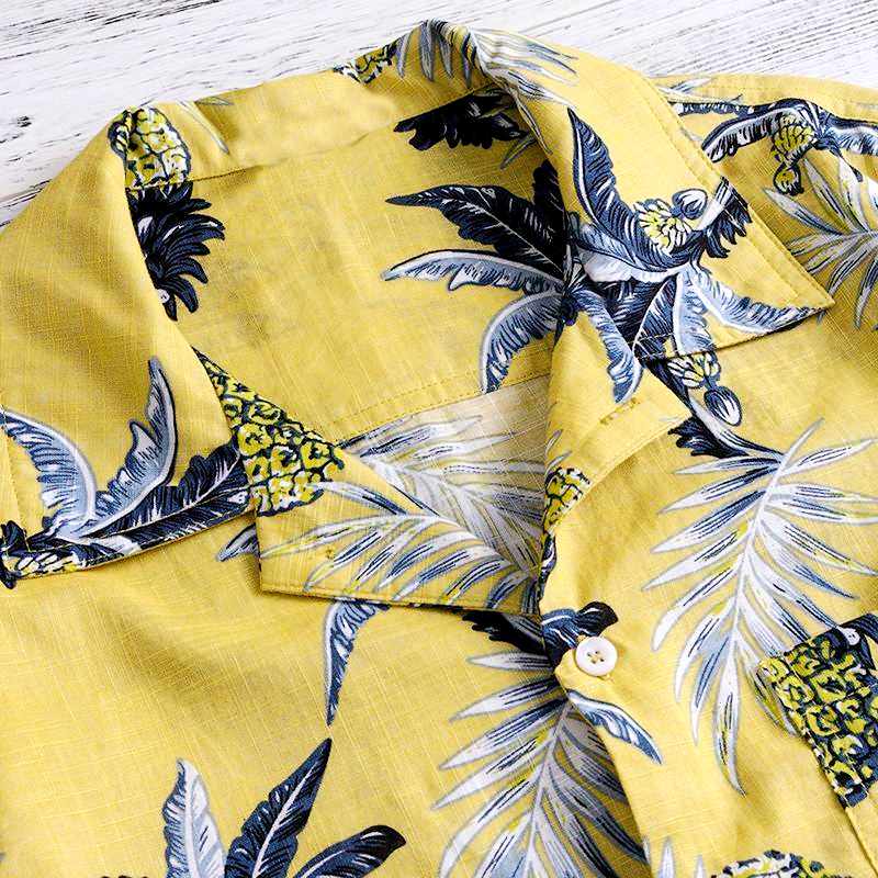 chemise ananas jaune