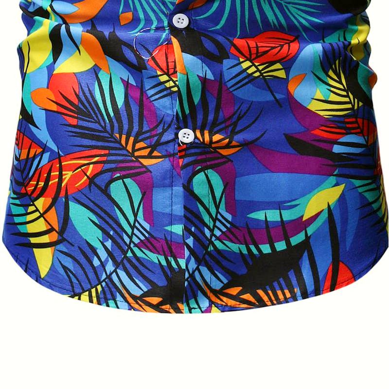 chemise colorée bleu bariolé