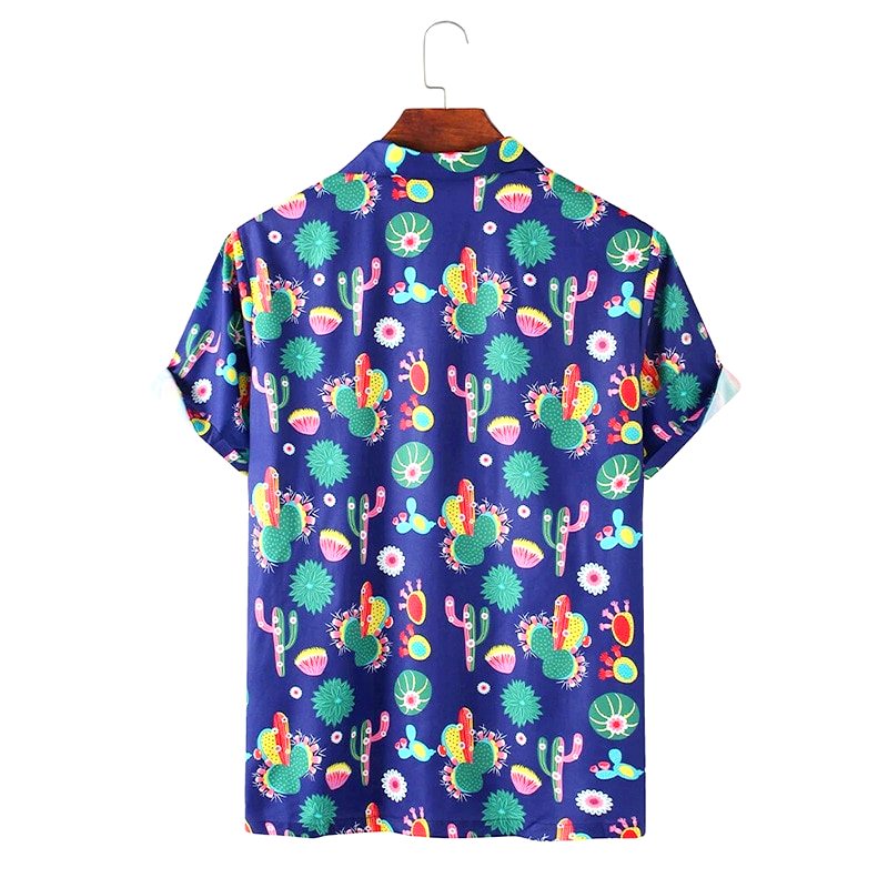 chemise colorée cartoon et cactus