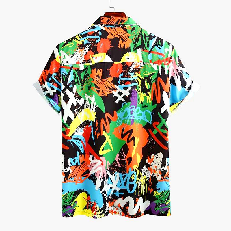 chemise colorée graffity style