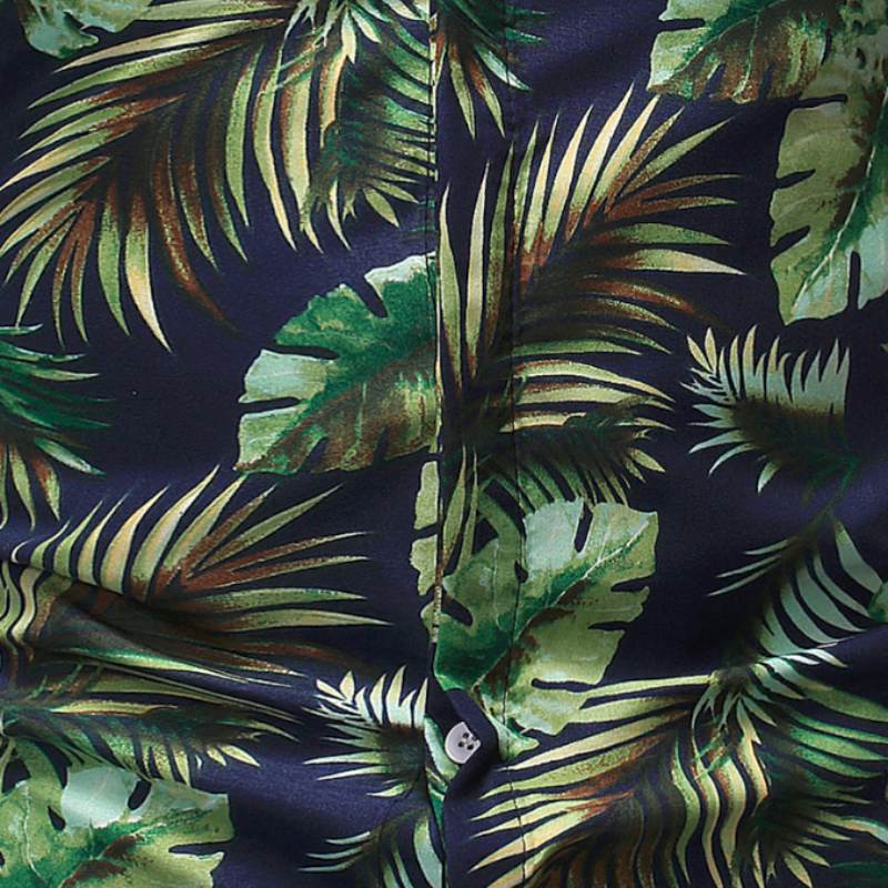 chemise feuille de palmier tropical
