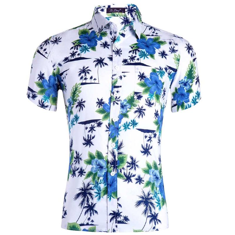 chemise fleurs palmiers