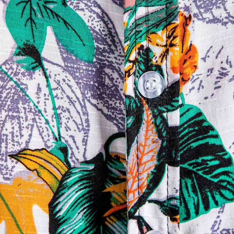 chemise hawaïenne blanche