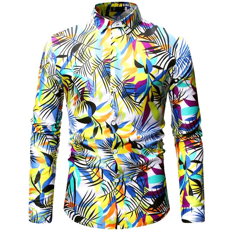 chemise hawaïenne colorée mixé