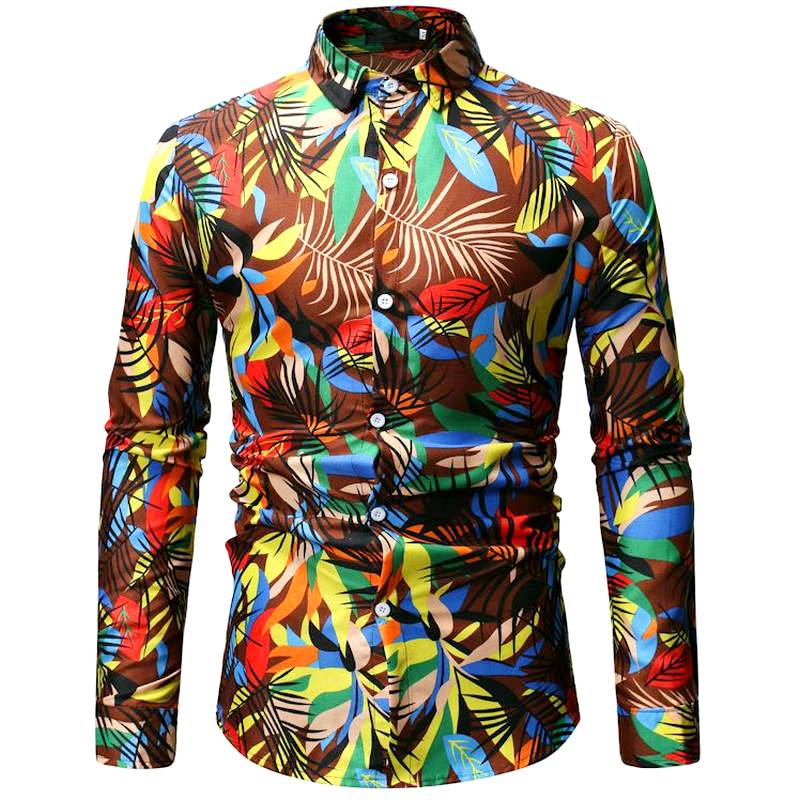 chemise hawaïenne de soirée multicolor