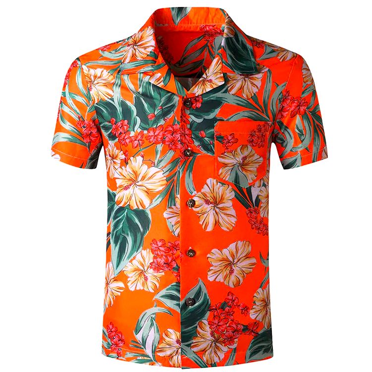 chemies hawaïenne orange vintage