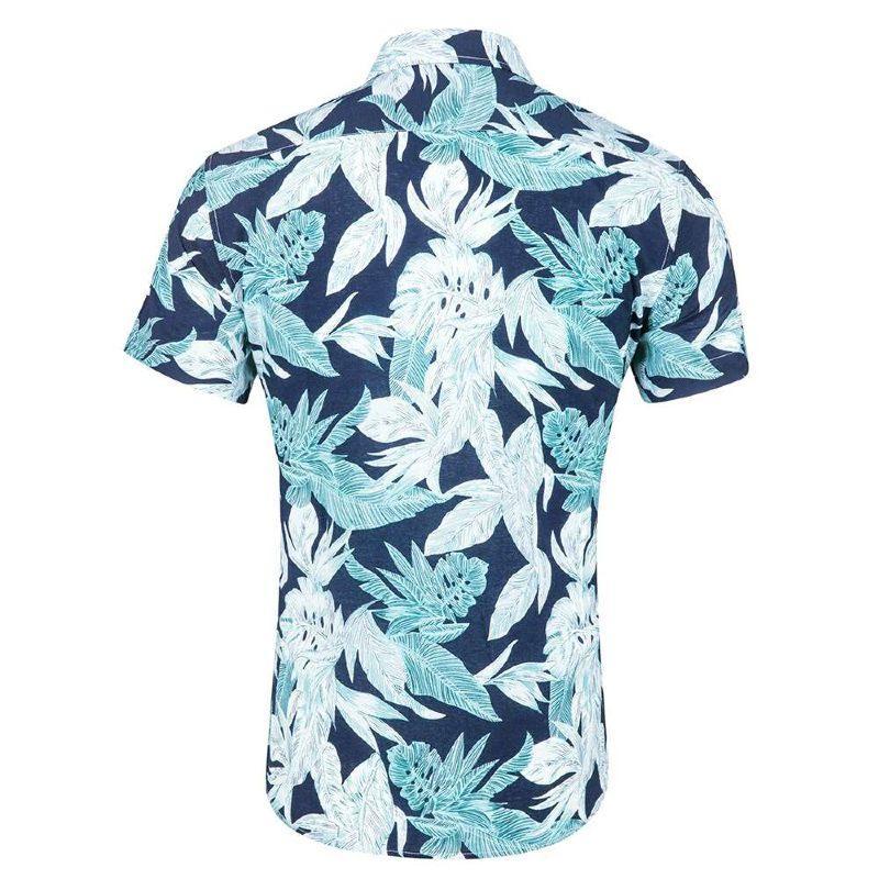 chemise tropical blue hawaienne