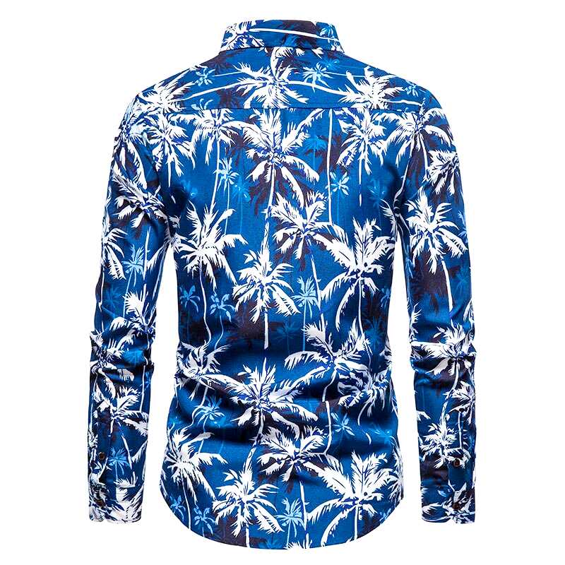 chemise palmier blue night