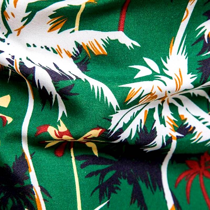 chemise palmier green style