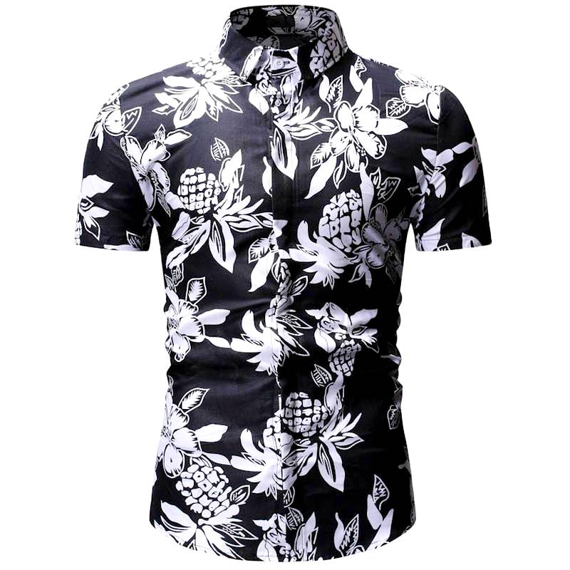 chemise tahitienne noire