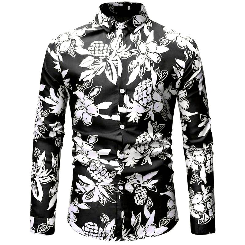 chemise tahitienne noire manava