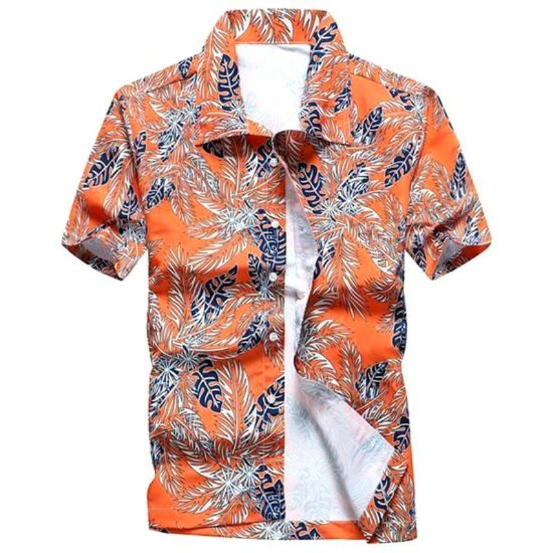 chemise tahitienne orange