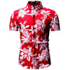 chemise tahitienne rouge