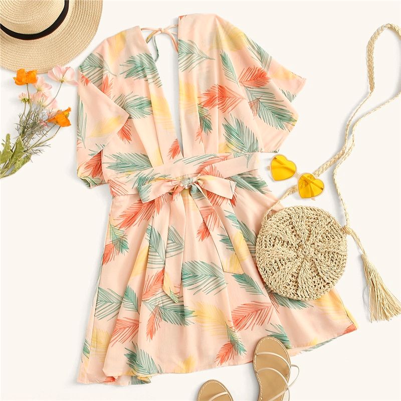 chemise tropicale feuilles de palmier hawai tahiti shop