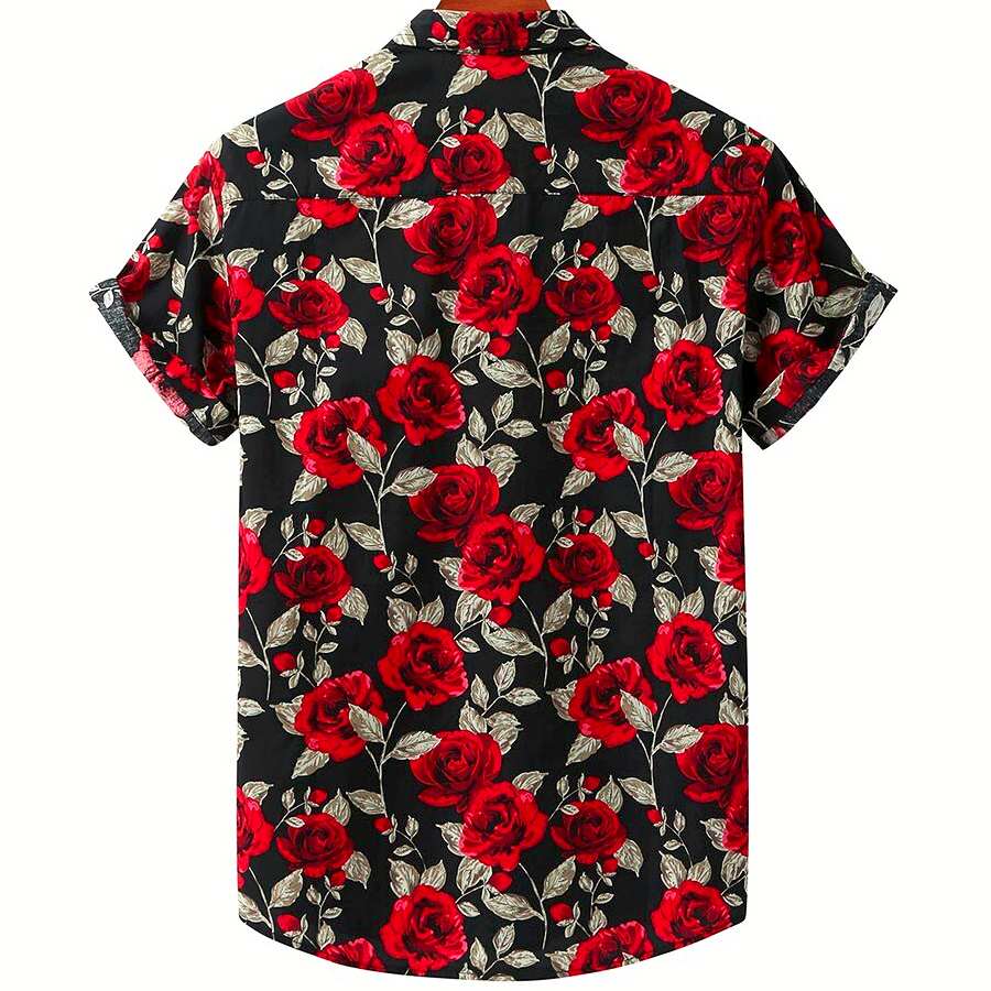 chemise à fleurs rose & love