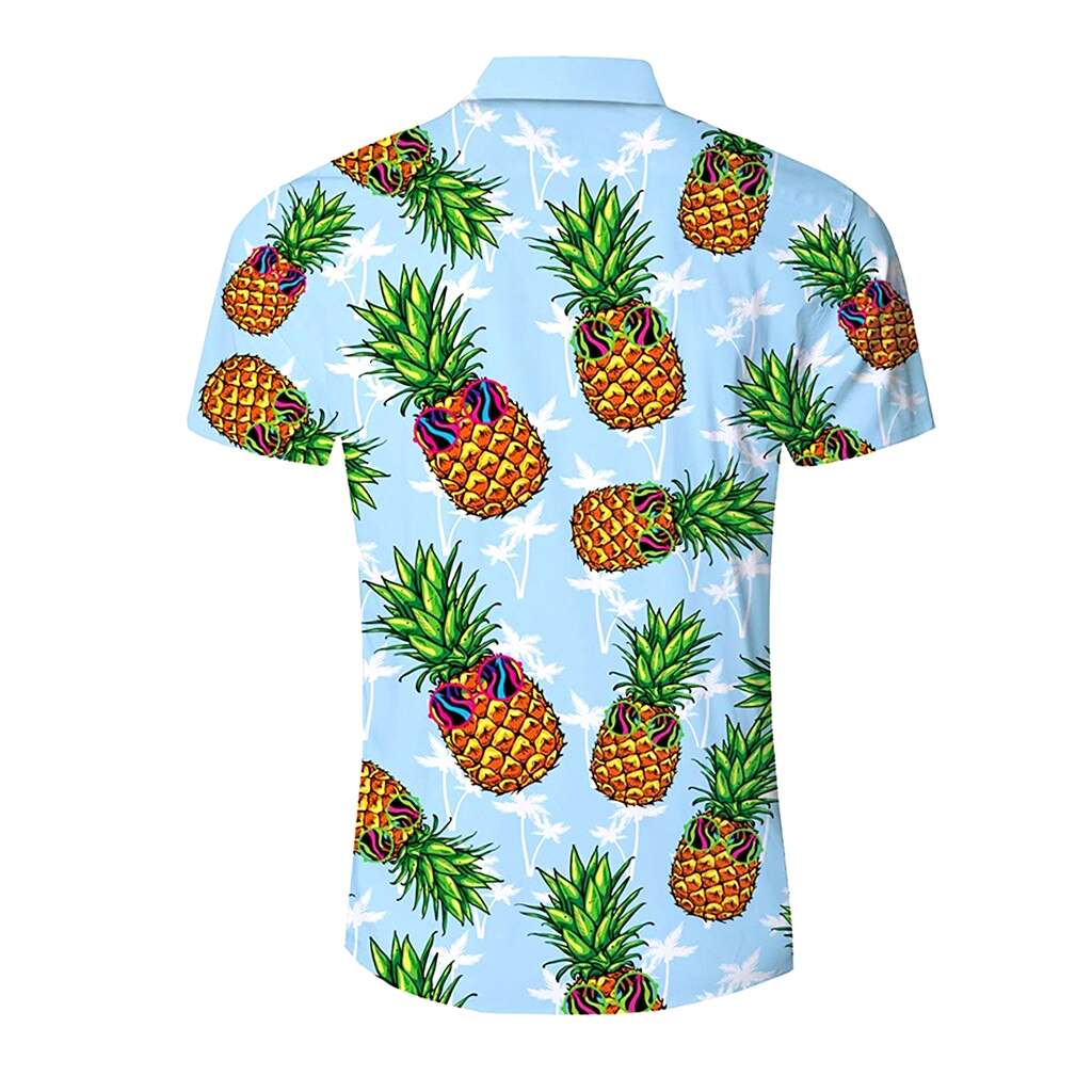 chemise ananas bleu