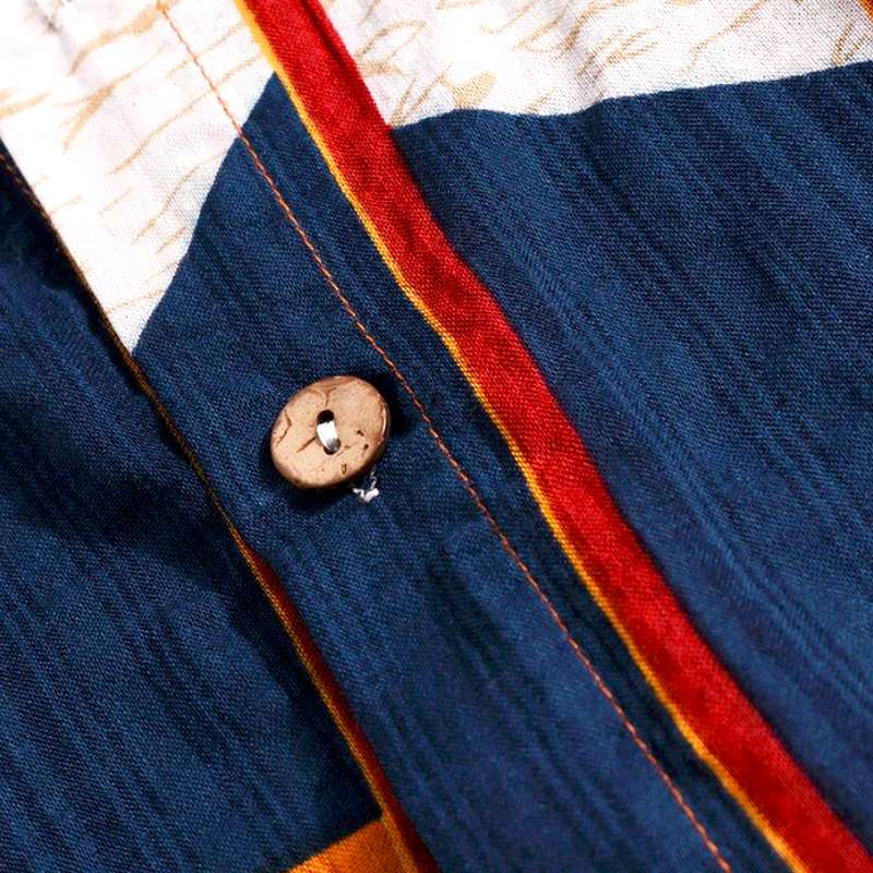 chemise colorée jaune bleu