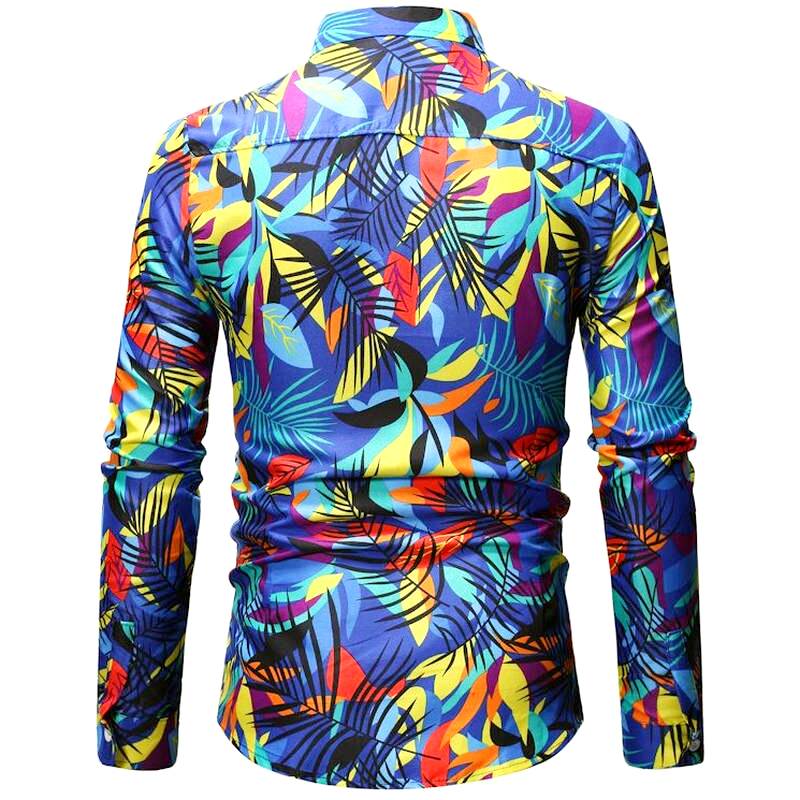 chemise colorée bleu bariolé