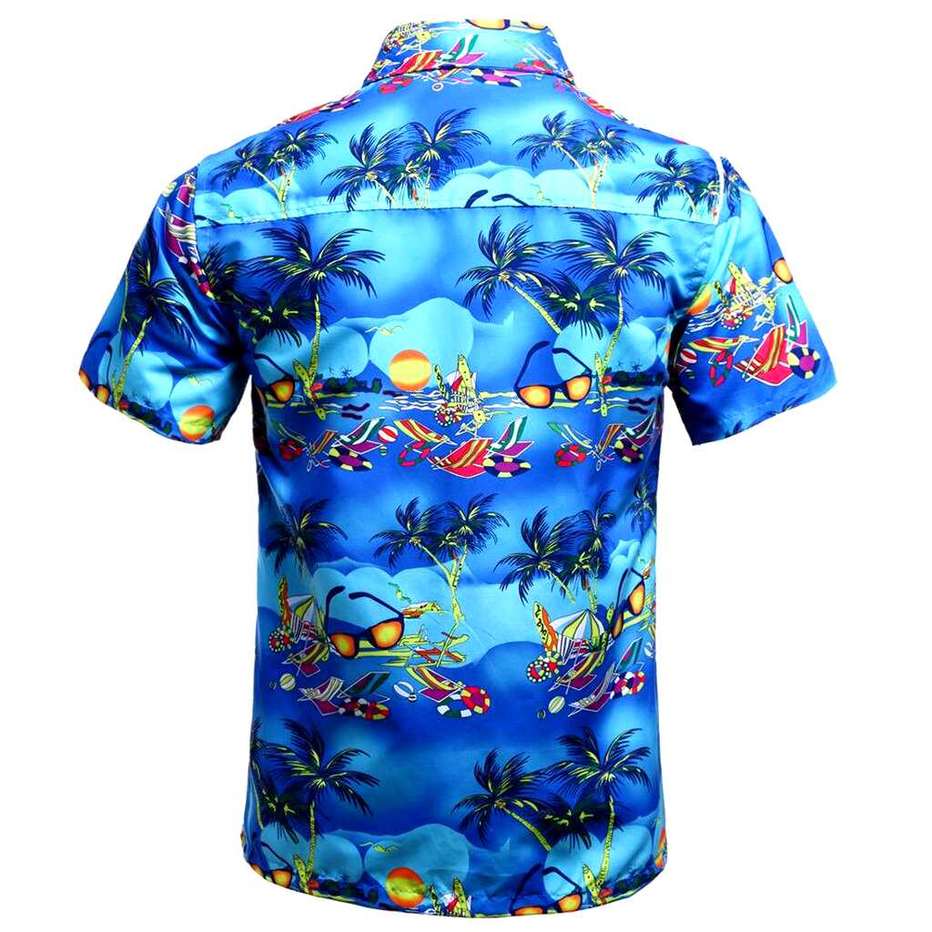 chemises de plage bleu