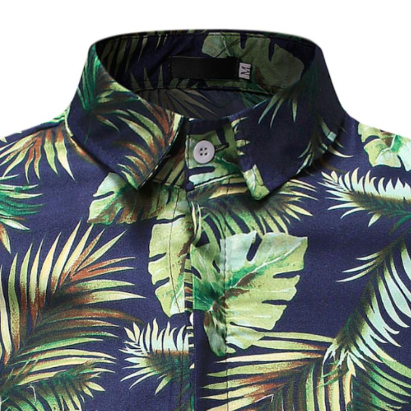 chemise feuille de palmier tropical