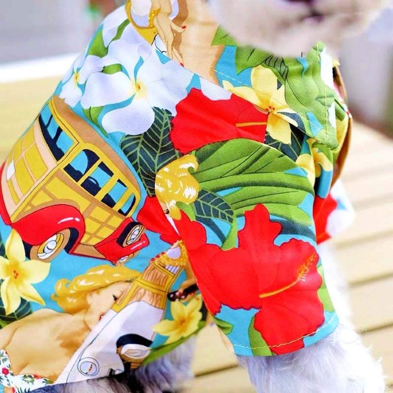 chemise hawaienne pin up pour chien