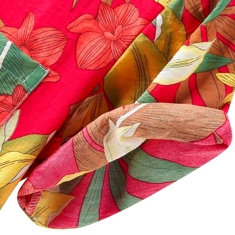 chemise hawaïenne vintage rouge