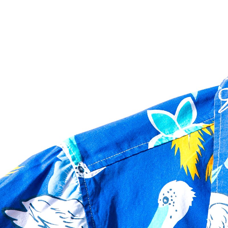 chemise palmier pelican bleu