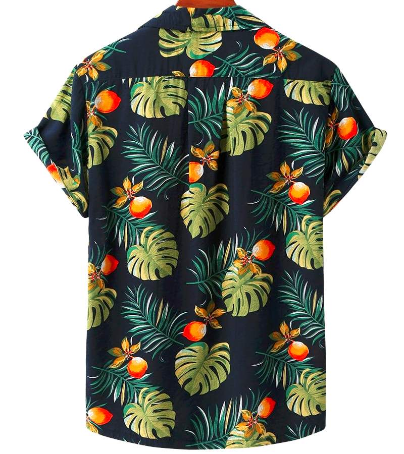 chemise tropicale orange touch