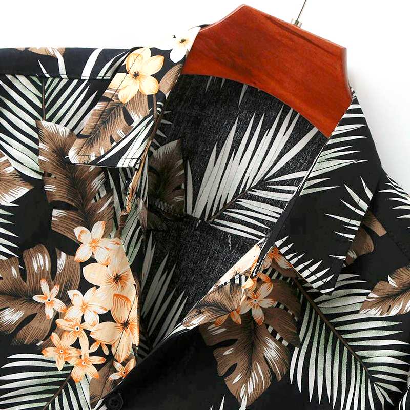 chemise tropicale black exotic