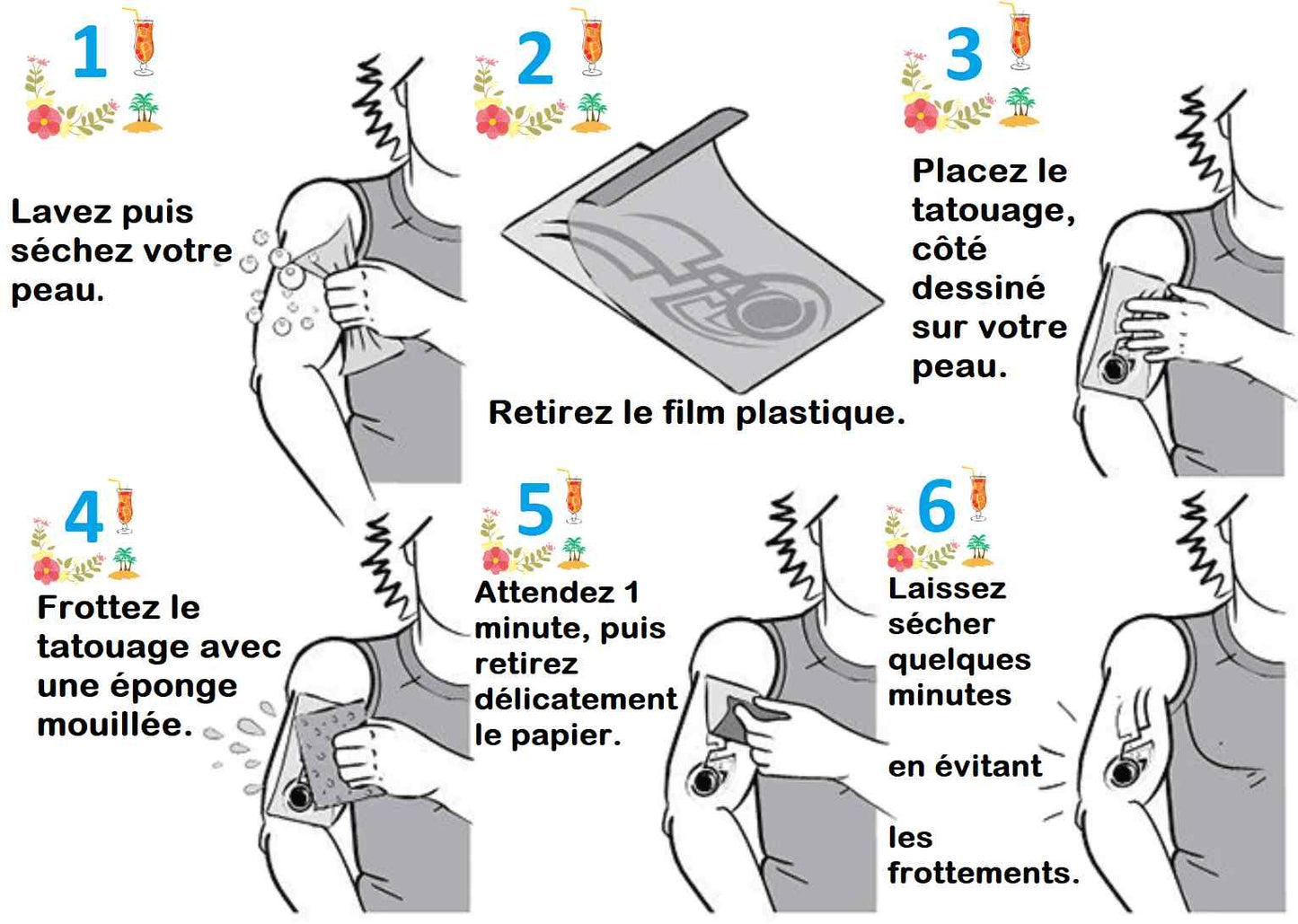 instruction tatouage éphémère