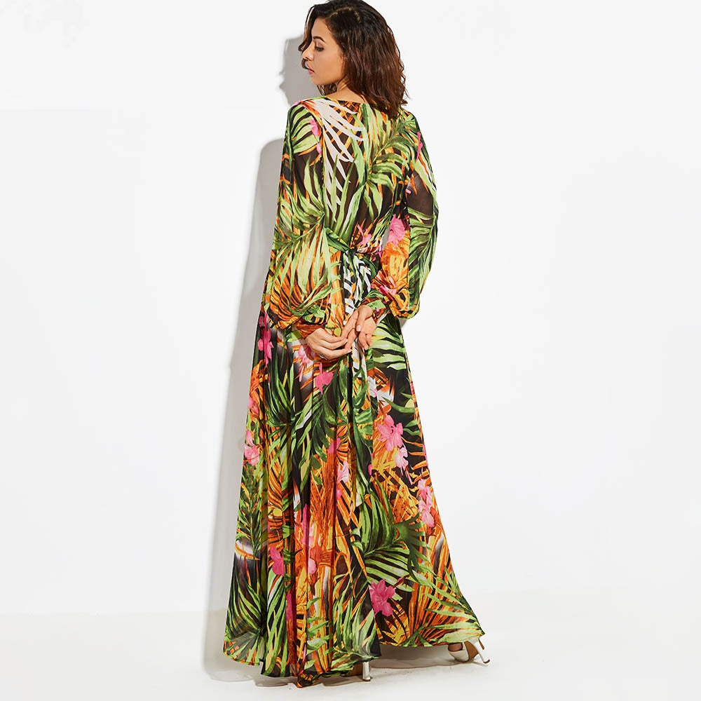 robe longue tropicale