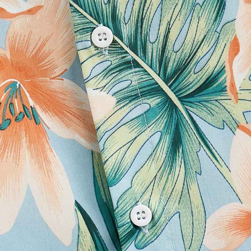 Chemise hawaïenne vintage bleu ciel