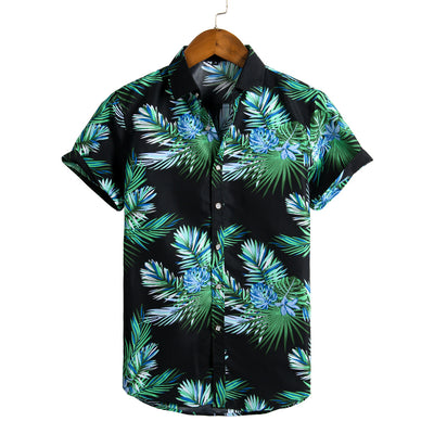 Retro Floral Printed Mens Hawaiian Shirt 2020 Vintage Summer Shirts for Men Casual Button Beach Holiday Short Sleeve Short Male
