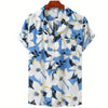 chemise à fleurs spring blue sky