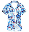 chemise a fleurs bleu ciel