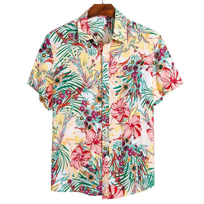 chemise à fleurs couleurs panachées